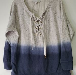 Life Work x Gloria Vanderbilt/Lace Up Sweatshirt